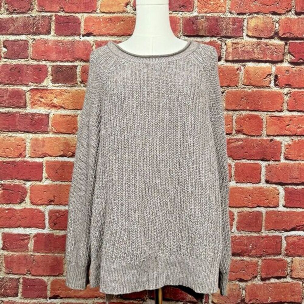 Ellen Tracy Women's Long Sleeve Cotton‎ Acrylic Sweater Brown Size Medium
